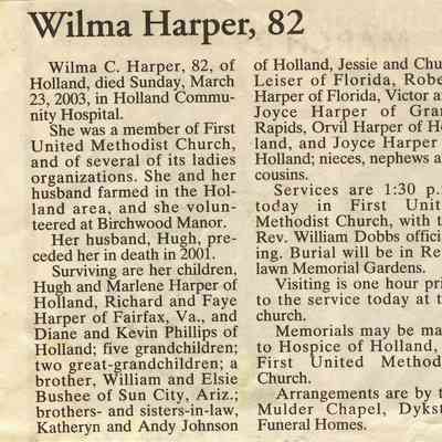 EnsObits-Harper-Wilma.JPG: Wilma Harper