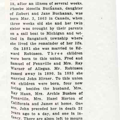 EnsObits-Hirner-PhoebeBuchanan.JPG: Phoebe Rosella (Buchanan) Hirner