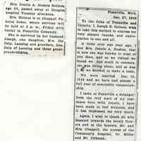          EnsObits-Holmes-JeannieBushee.JPG; Jennie A. Bushee Holmes, Joseph E. Holmes
   
