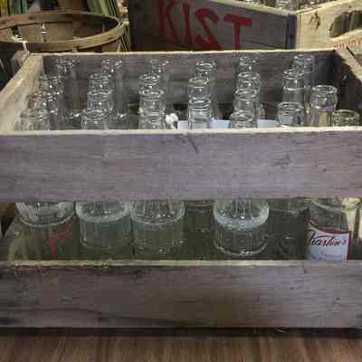 Crates of soft drink bottles