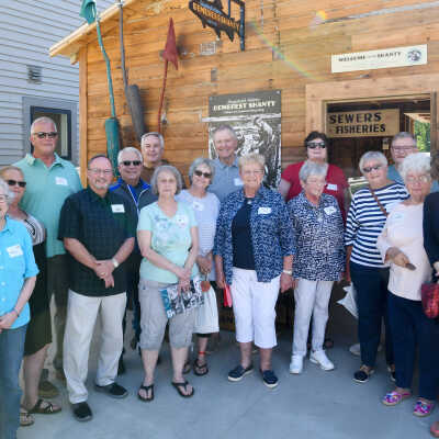 Ribbon cutting at Saugatuck's Historic Demerest Shanty, May 26, 2021