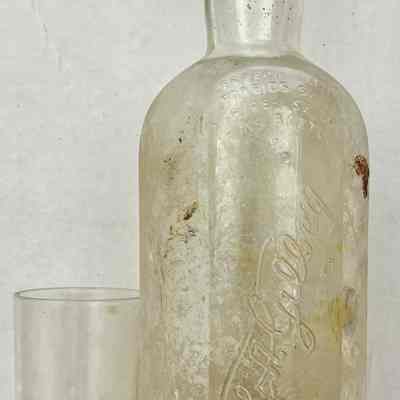 W&A Gilbey Gin bottle and glass