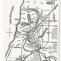          Saugatuck_map_postcard.jpg 575KB from Zolper collection; The Saugatuck Playground map by Bill Simmons that includes the Douglas water tower, Old Allegan Road as New Richmond Road, orchards off Campbell Road, Camp Gray, Lincoln Road, Lone Pine, Fishtown Trail, Temple Trail, Shriver's Bend, submerged shipwreck, site of Singapore, the old Dugway, ghost forest, Dingleville Road, Tannery Road, Oak Openings, Moore's Creek and Old US31.
   