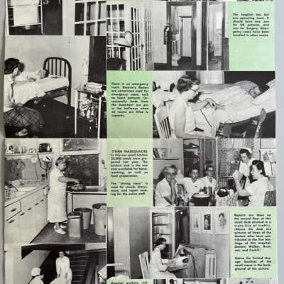 "Only Seconds Away When It Counts" pages 4-5: photos and descriptions of Kirby House inadequacies