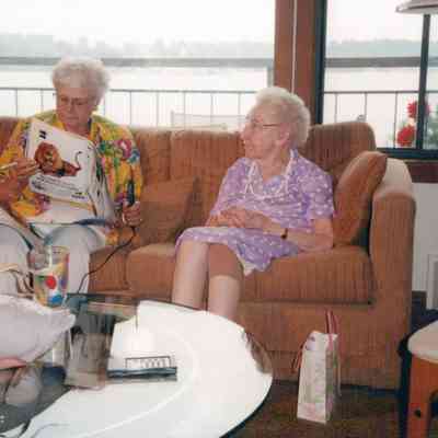 Mary Ann Curtis reading and interview subject Eleanor Ericson, 1997.: Stube79 Eleanor Ericson Interviewed in Saugatuck _97.jpg 4.4MB
