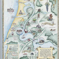          Sample picture of tales of the villages interactive map found at the Saugatuck Douglas History Center
   