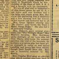          Commercial Record, June 5, 1931; article about Lillian's impending journey to France to visit her son's grave
   