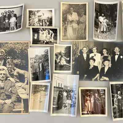 Collection of Lillian's loose photos.: Lillian later in life with her friends and grandsons Charles R. and Billy J.