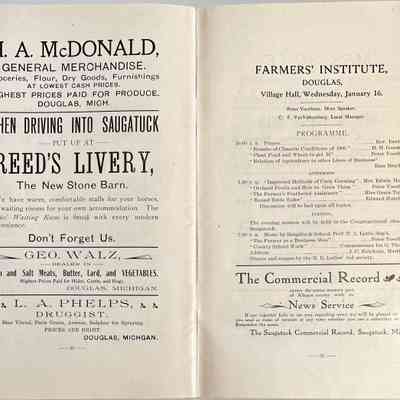 Farmers' Institutes of Allegan County, Winter of 1907 booklet, pages 50-51