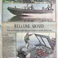          Grand Rapids Press, Sept. 3, 1992 article about Douglas Marine getting a contract to build 18 boats for the U.S. Navy's SEALS.
   