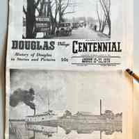          Front cover; The cover has two large photos of the Douglas side of the Kalamazoo Bridge (courtesy Mrs. Herman Bekken) and the fruit steamer Charles McVea by the basket factory (courtesy of Marv Higgins)
   