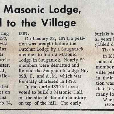 page 11: Douglas Masonic Lodge, Landlord to the Village,  Dutcher lodge of free and accepted Masons, part 1