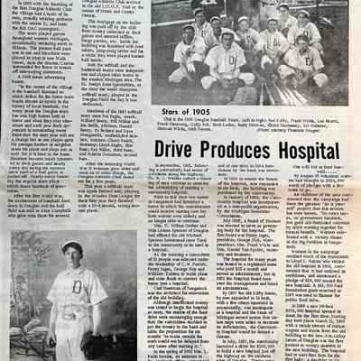 page 15: Douglas Athletic Club Team, Pride of the Village and Drive Produced Hospital