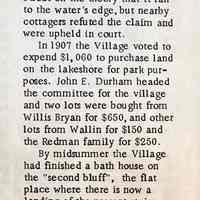          page 17; How Douglas Got its Beach - land purchases to secure a public beach
   