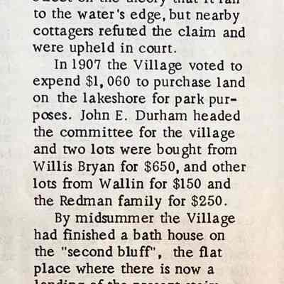 page 17: How Douglas Got its Beach - land purchases to secure a public beach