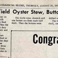          page 24; River's Clam Yield Oyster Stew, Buttons
   