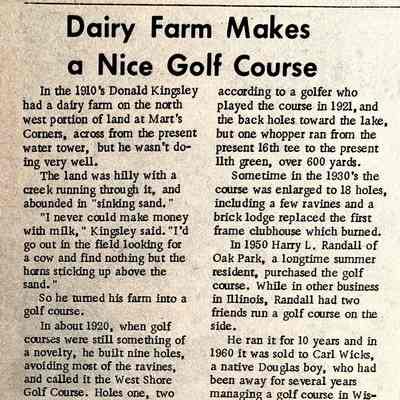 page 26: Dairy Farm Makes a Nice Golf Course - West Shore Golf Course