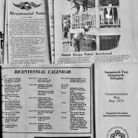 Bicentennial press clippings and map 1976