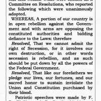          06 Union meeting at Newark; April  29, 1861 - Allegan Journal report of meeting at the Morrison Hall
   