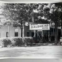 Mt. Baldhead Hotel sign