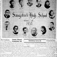          cr1957053101Classof1957.jpg; 1957 - Larry Jones, Bee Ann Johnson, Stanley Goshorn, Harold Whipple, Victor Mayer, Claudia Hartman, Joyce Jacobs, Ted Neilsen, Janet McKamey, Harvey Slotman, Carl Jacobs, Sherry Smith, Frank Lovejoy
   