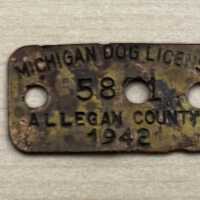 Dog License Tag 1942