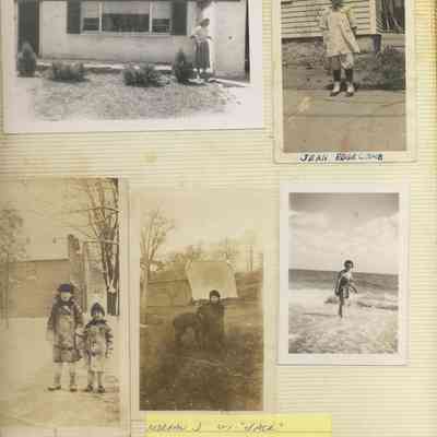 EDG-0024-MorganJr-Jean.JPG 799KB: Jean Edgcomb, Morgan J w/"Jack" on Chicken coop Vineyard