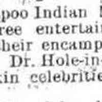          cr1887090901 show at track.jpg; Kickapoo Indian Medicine Company, Dr. Hole-in-the-Day
   