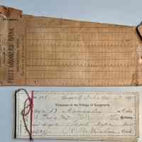 Village checkbook, accounting and invoices, 1890s