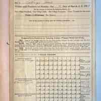          Tally Sheet booklet for 11 March 1929 election, page 1
   