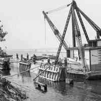          HM Pier work 1938.jpg 486KB; By the mid 1930s, the wooden piers were replaced with reinforced concrete as seen here in 1938.
   