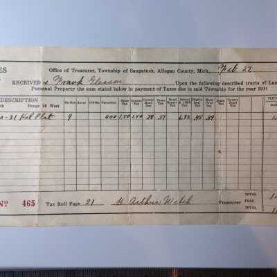 Tax Receipt 1931