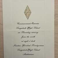 Saugatuck High School 1927 Commencement Invitation