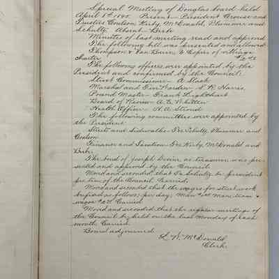 Douglas Council Proceedings Ledger 1895 to 1929