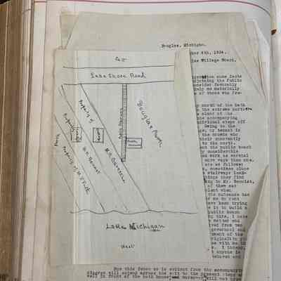 Oct. 4, 1924 Letter to council about Douglas Beach access steps intruding on Garesche property