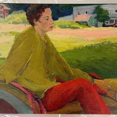 Woman in the Ochre Sweater at Ox-Bow