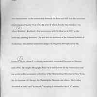          12; environment for SAIC students. The length of the sponsorship agreement is 90
years.
Also instrumental in the relationship between Ox-Bow and AIC was the consistant
employment of faculty from AlC, the first of which, besides the founders, was
Albert Krehbiel. Krehbiel's first association with Ox-Bow as in 1927 as the
landscape painting instructor. He was also an instructor at the Armour Institute of
Technology, and painted numerous images of Saugatuck throughout his life.
Francis Chapin, whom I've already mentioned, succeeded Fursman as Director
until 1946. He taught lithography here but is well known for his watercolors and
has works in the permanent collections of the Metropolitan Museum in New York,
the Art Institute of Chicago, the Philadelphia Museum and others. He is often
described at lanky and 