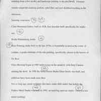          19; The curriculum at Ox-Bow initially consisted of a morning class in the studio.
painting from a live model, and landscape painting in the afternoons. Fursman
usually taught the morning portion, with Clute and later Krehbeil teaching in the
afternoon.
Saturday concourse.
Clute Memorial Gallery built in 1928, first structure built specifically for studio use.
Beuhr Printmaking studio
Haas Painting studio built in the late 1970s, is beautifully located at the center of
campus, a gentle reminder of the role painting, specifically, played in the history of
Ox-Bow
Glass Blowing began in 1985 under a tarp on the meadow, with Jerry Catania
running the show. In 1988 the Helen Keeler Burke Glass Studio was built, and
additions have been made since then.
Not so long ago, metal sculpture also had a make-shift studio, but luckily the
Padnos Metal Studio was built in 1995, an inspiring open-air studio.
Great for hot metal working.
   