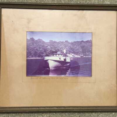 Frame color photo titled "Bonnie S. returning from the day's work" Signed Charles W. Mann