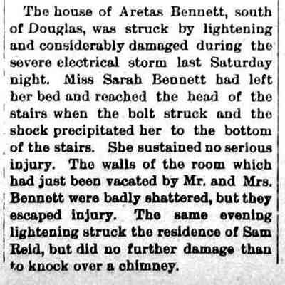 cr1897090301AretasBennettHouseStruckByLightening.jpg: Aretas Bennett house, south of Douglas