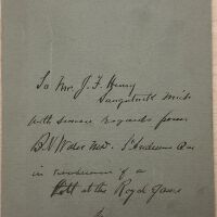          Inscription on reverse of B. N. Water photograph
   