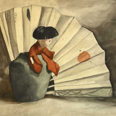 fan and doll