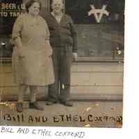          89-1-133 Bill & Ethel Coxford.jpg 4.8MB; Bill and Ethel Coxford Log Cabin SW Corner of Butler & Hoffman
   