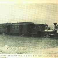          1st Passenger Train on L.S. & M.S,R.R. 1896 96-1-36.jpg 658KB; Digital file on Jack Sheridan Drive 2021.72.02, likely also in box 31, envelope 96-1-36
   