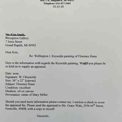 document in box 19 Florence Hunn