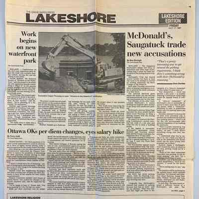 McDonald's Zoning Fight newspaper clippings