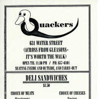 Quakers Deli Menu