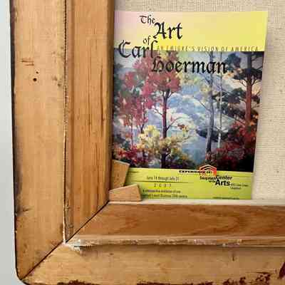 Card from 2007 exhibit at the SCA "The Art of Carl Hoerman: an emigré's vision of America"