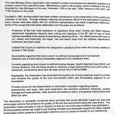 Mission and Purpose statement, 2000-2001 directory, page 2.
