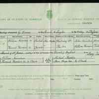          Marriage Certificate for 